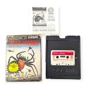 Spider Invasion Cosmi Video Game Cassette Atari Commodore VIC-20 TI 99/4A  CIB